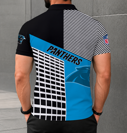 LIMITED EDITION - NEW CUSTOMIZED NFL23 CLP CAROLINA PANTHERS POLO SHIRT