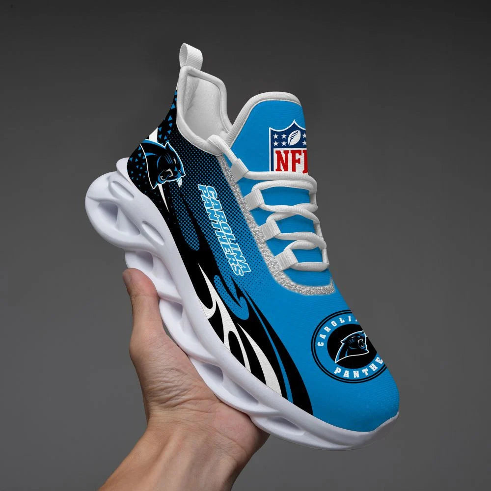 LIMITED EDITION - NEW CUSTOMIZED NFL23 CLP CAROLINA PANTHERS UNISEX MAX SOUL SHOES