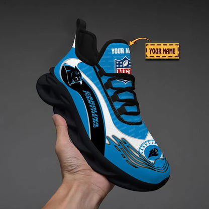 LIMITED EDITION - NEW CUSTOMIZED NFL23 CLP CAROLINA PANTHERS UNISEX MAX SOUL SHOES