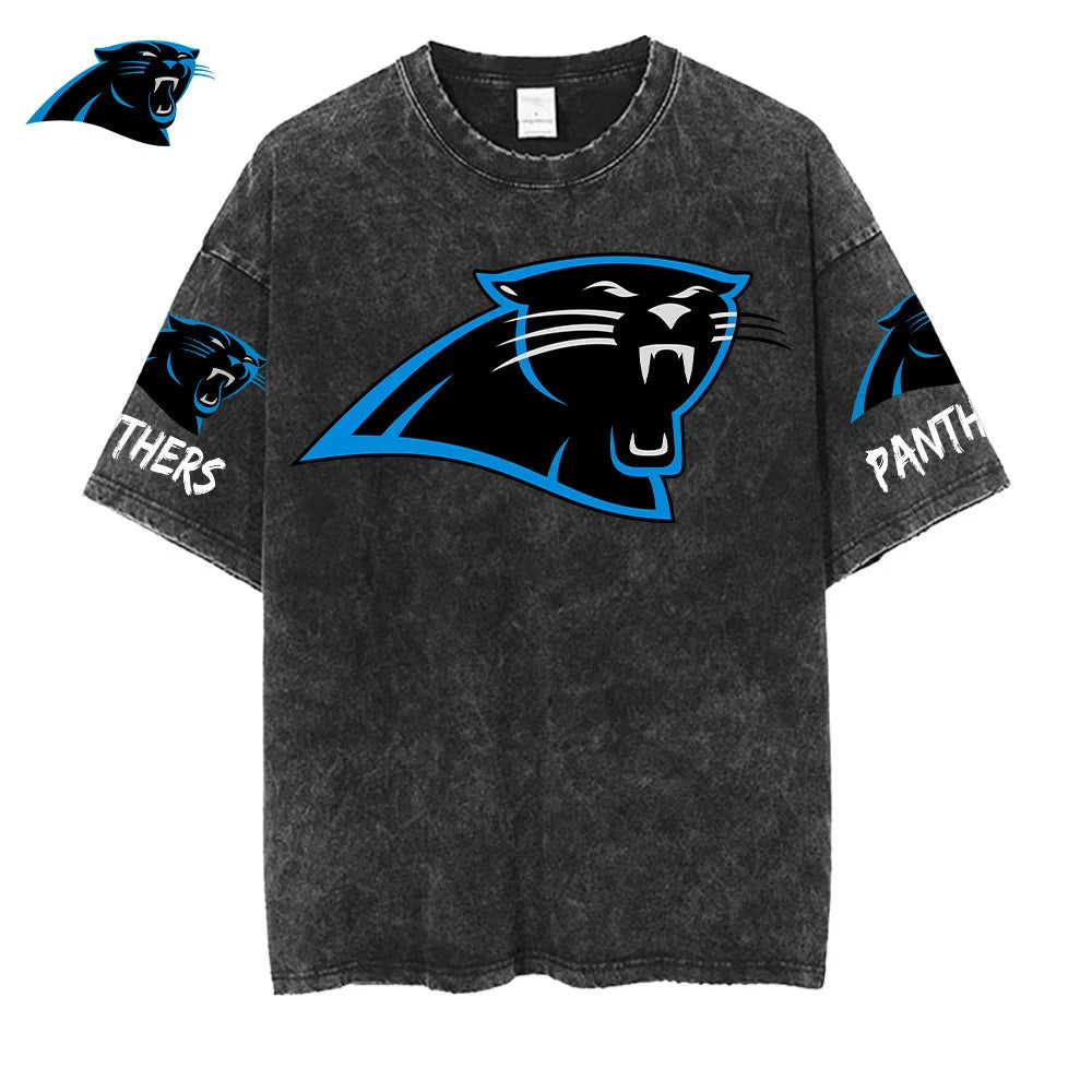 [SPECIAL OFFER] NEW CUSTOMIZED NFL23 CLP CAROLINA PANTHERS MULTICOLOR WASHED TEE
