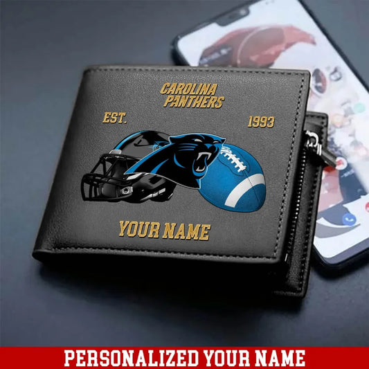 LIMITED EDITION - NEW CUSTOMIZED NFL23 CLP CAROLINA PANTHERS LEATHER WALLET