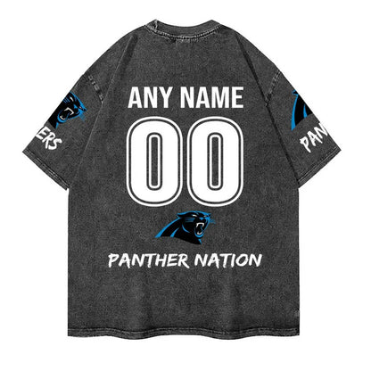 [SPECIAL OFFER] NEW CUSTOMIZED NFL23 CLP CAROLINA PANTHERS MULTICOLOR WASHED TEE