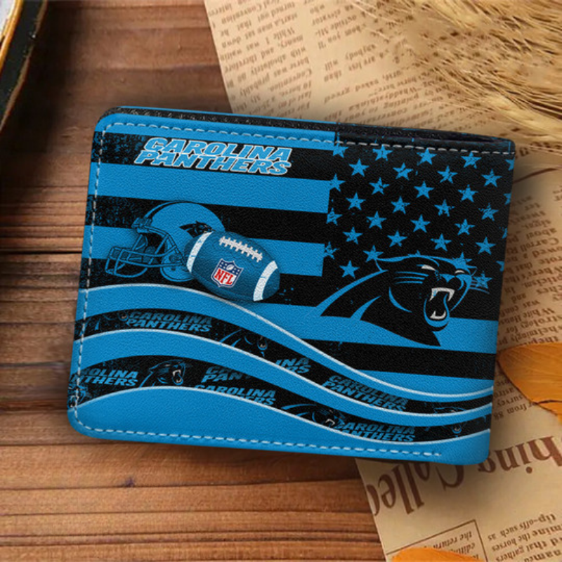 [SPECIAL OFFER] NEW CUSTOMIZED NFL23 CLP CAROLINA PANTHERS LEATHER WALLET