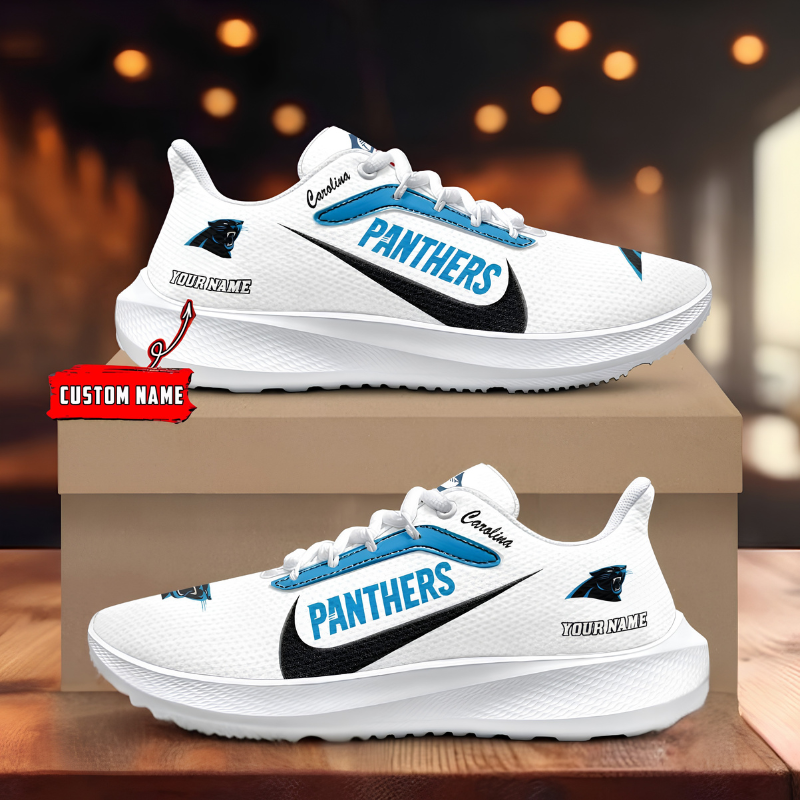 [SPECIAL OFFER] NEW CUSTOMIZED NFL23 CLP CAROLINA PANTHERS ROAD RUNNING SHOES