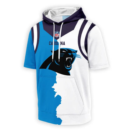 LIMITED EDITION - NEW CUSTOMIZED NFL23 CLP CAROLINA PANTHERS SHORT SLEEVE HOODIE T-SHIRT