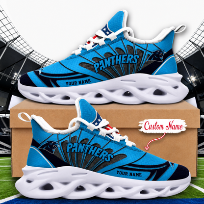 LIMITED EDITION - NEW CUSTOMIZED NFL23 CLP CAROLINA PANTHERS UNISEX CLUNKY SNEAKERS
