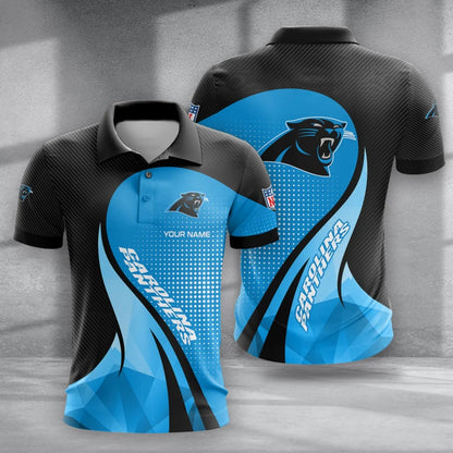 LIMITED EDITION - NEW CUSTOMIZED NFL23 CLP CAROLINA PANTHERS POLO, T-SHIRT & SHORT PANTS SET