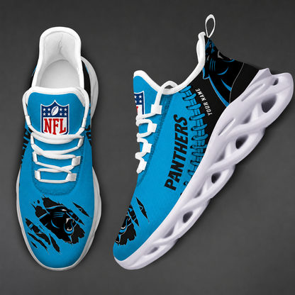 LIMITED EDITION - NEW CUSTOMIZED NFL23 CLP CAROLINA PANTHERS UNISEX MAX SOUL SHOES