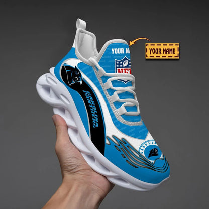 LIMITED EDITION - NEW CUSTOMIZED NFL23 CLP CAROLINA PANTHERS UNISEX MAX SOUL SHOES