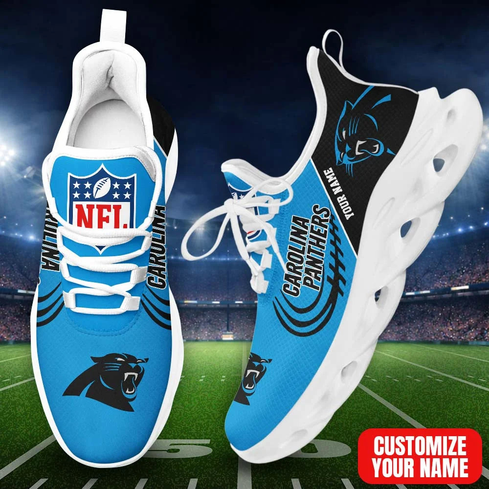 LIMITED EDITION - NEW CUSTOMIZED NFL23 CLP CR PANTHERS PREMIUM CLUNKY SNEAKERS