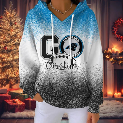 LIMITED EDITION - NEW CUSTOMIZED NFL23 CLP CAROLINA PANTHERS RIBBED HOODIE & SWEATSHIRT