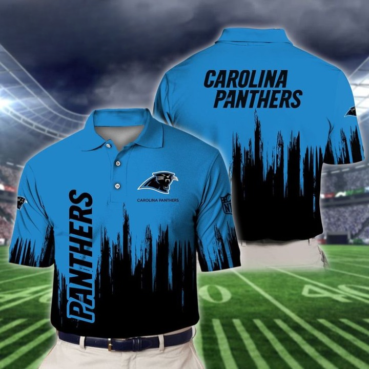 LIMITED EDITION - NEW CUSTOMIZED NFL23 CLP CAROLINA PANTHERS POLO SHIRT