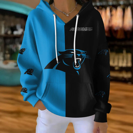 [SPECIAL OFFER] NEW CUSTOMIZED NFL23 CLP CAROLINA PANTHERS RIBBED HOODIE & SWEATSHIRT
