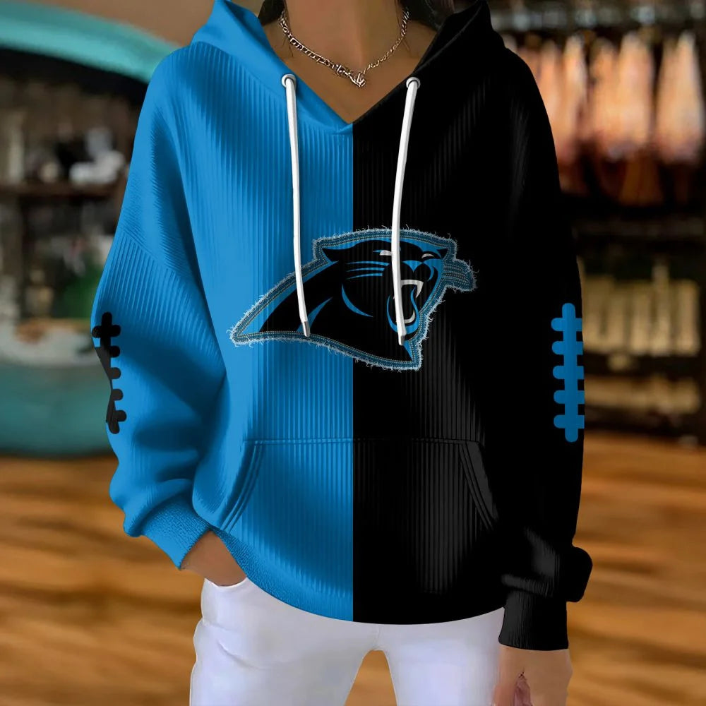 LIMITED EDITION - NEW CUSTOMIZED NFL23 CLP CAROLINA PANTHERS RIBBED HOODIE & SWEATSHIRT