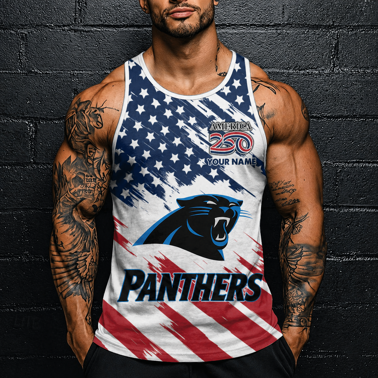 LIMITED EDITION - NEW CUSTOMIZED NFL23 CLP CAROLINA PANTHERS UNISEX TANK TOP
