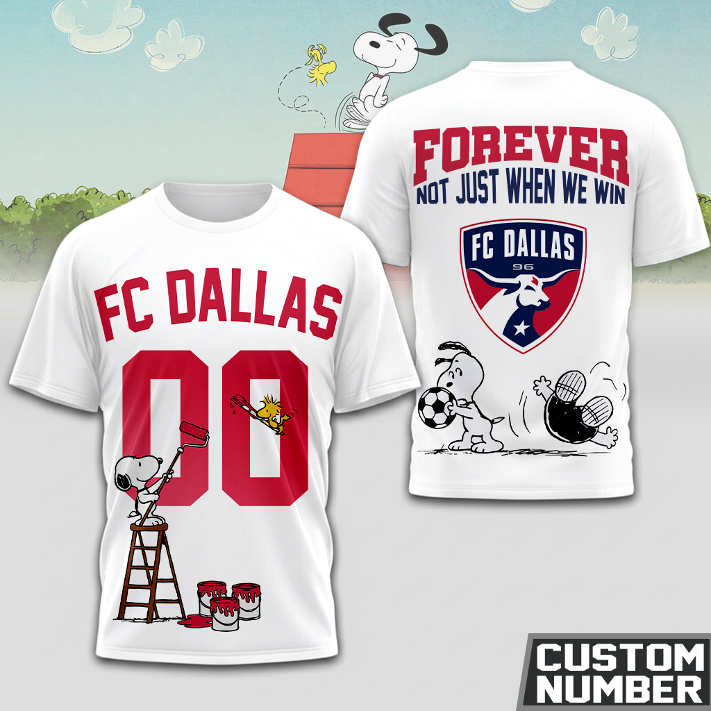 ENDING TODAY - NEW CUSTOMIZED MLS23 FCD FC DALLAS x SNOOPY HOODIE, T-SHIRTS, ZIP HOODIE, SWEATSHIRTS & POLO