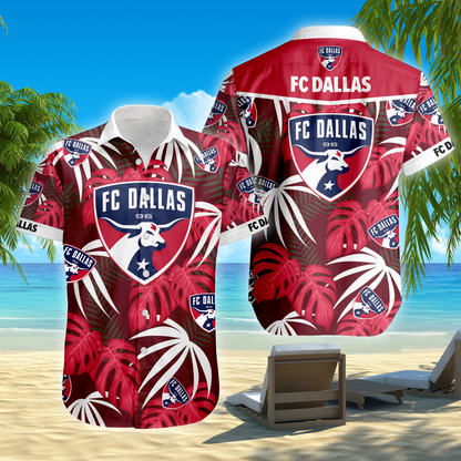 ENDING TODAY - NEW CUSTOMIZED MLS23 FCD FC DALLAS UNISEX HAWAIIAN SHIRT