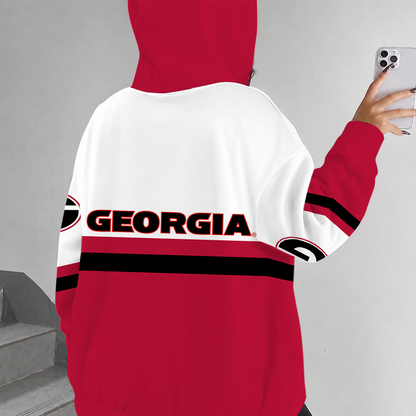 [FAN FAVORITE] NEW CUSTOMIZED NCAA CWS23 GEB GEORGIA BULLDOGS ZIP HOODIE