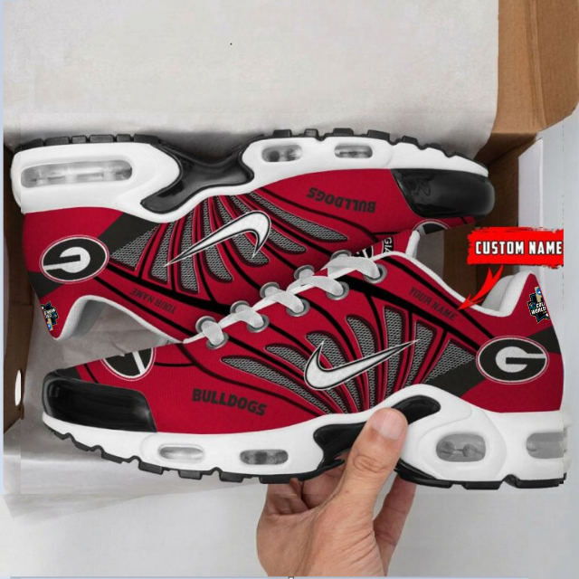LIMITED EDITION - NEW CUSTOMIZED NCAA CWS23 GEB GEORGIA BULLDOGS UNISEX AIR MAX PLUS SNEAKERS