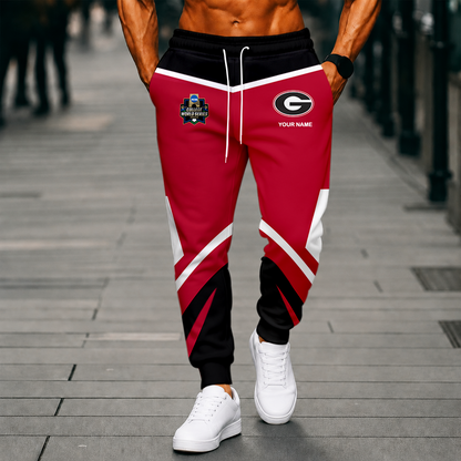 LIMITED EDITION - NEW CUSTOMIZED NCAA CWS23 GEB GEORGIA BULLDOGS SWEATPANTS
