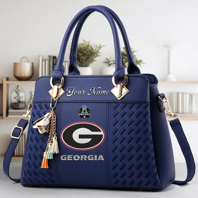 LIMITED EDITION - NEW CUSTOMIZED NCAA CWS23 GEB GEORGIA BULLDOGS ZIP HANDBAG MULTICOLOR