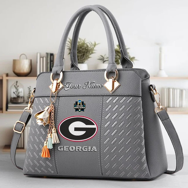 LIMITED EDITION - NEW CUSTOMIZED NCAA CWS23 GEB GEORGIA BULLDOGS ZIP HANDBAG MULTICOLOR