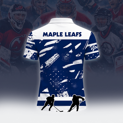[SUPER SALE] NEW CUSTOMIZED NHL23 TML TORONTO MAPLE LEAFS POLO SHIRT