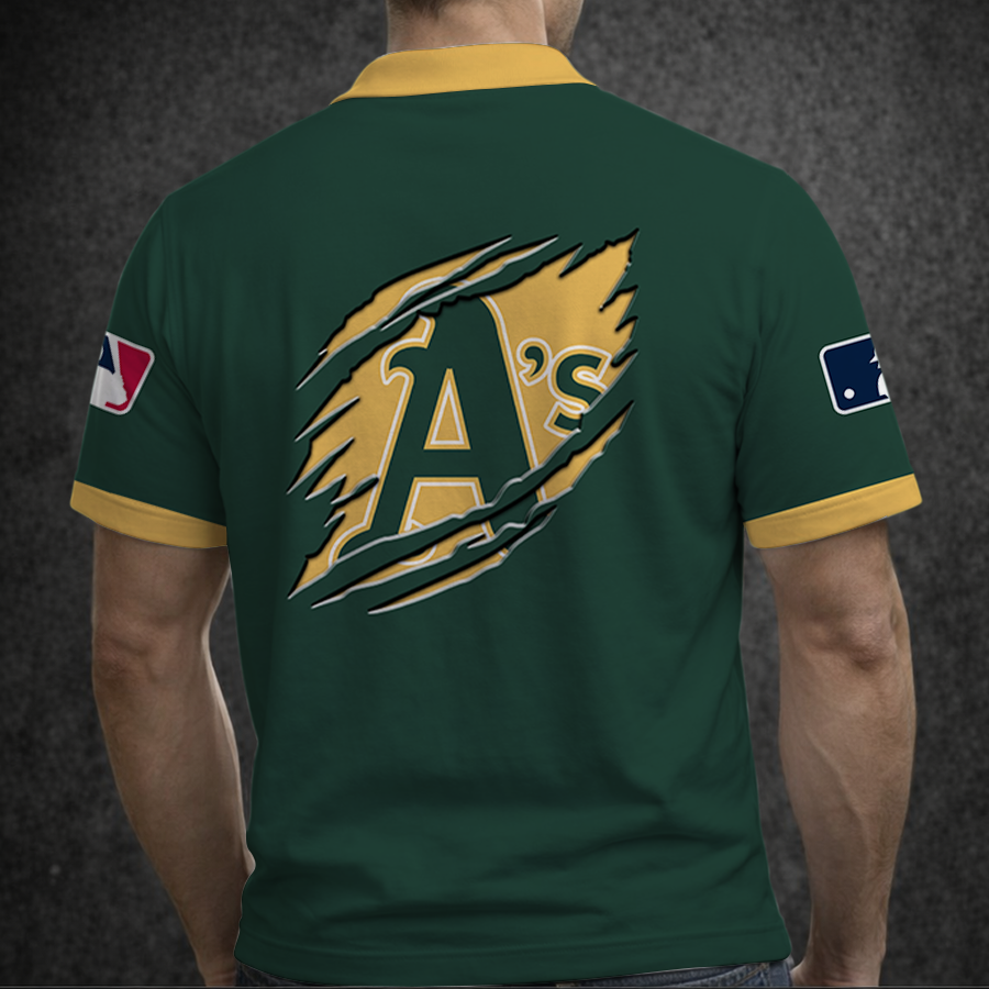 [FLASH SALE] NEW CUSTOMIZED MLB23 OAS OAKLAND ATHLETICS POLO SHIRT