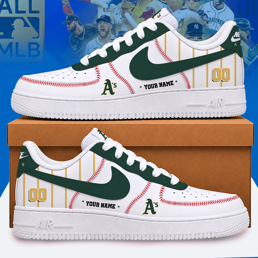 [FLASH SALE] NEW CUSTOMIZED MLB23 OAS OAKLAND ATHLETICS AF1 SHOES