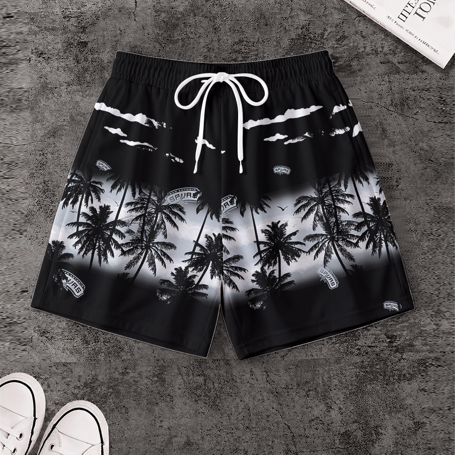 LIMITED EDITION - NEW CUSTOMIZED NBA23 SAS SAN ANTONIO SPURS SHORT PANTS