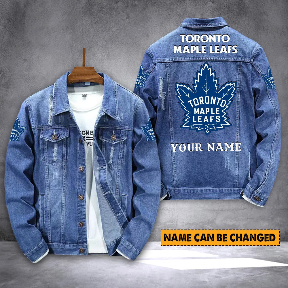 ELITE EDITION - NEW CUSTOMIZED NHL24 NYR NEW YORK RANGERS DENIM JACKET