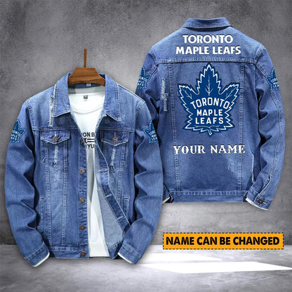 ELITE EDITION - NEW CUSTOMIZED NHL24 NYR NEW YORK RANGERS DENIM JACKET