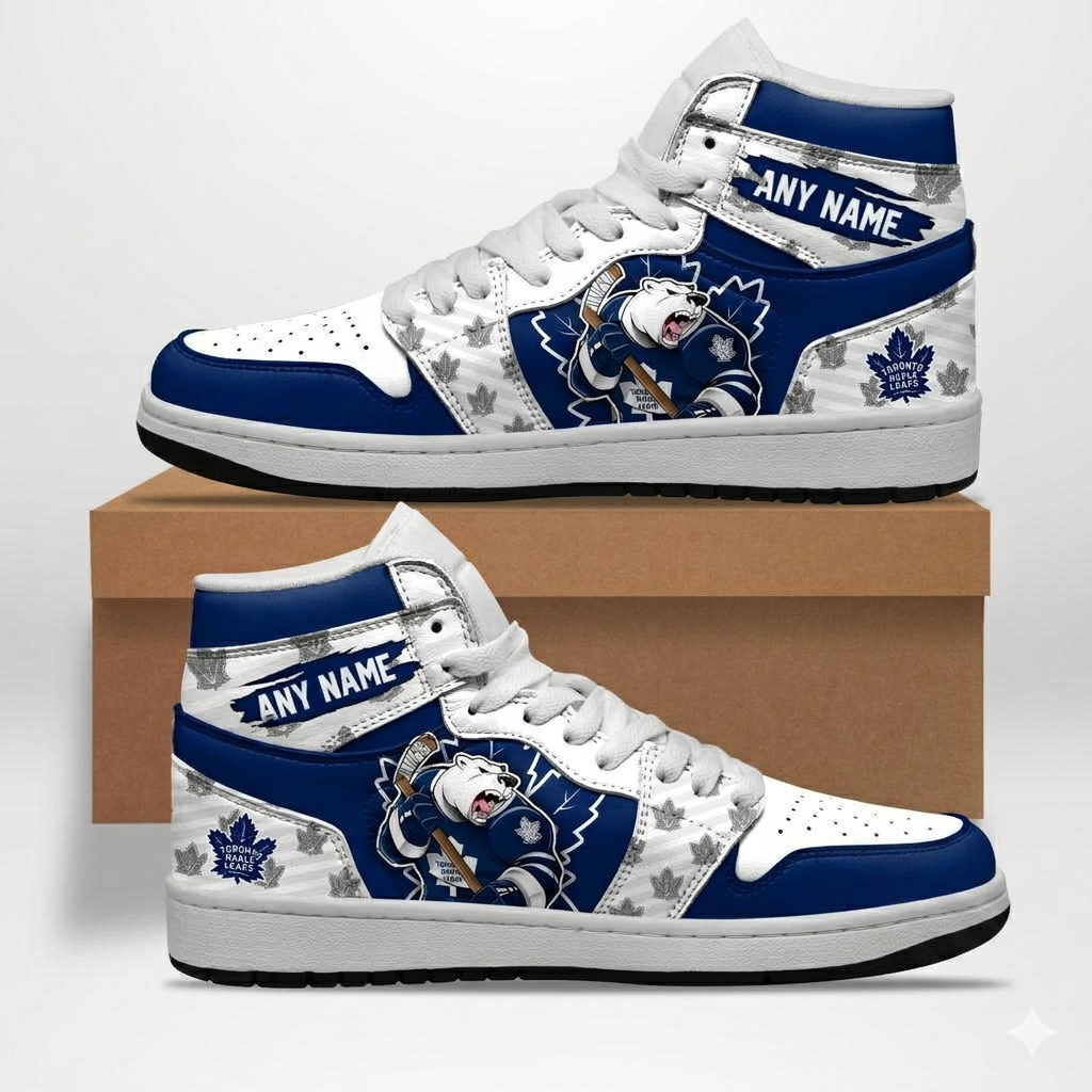 VIRAL EDITION - NEW CUSTOMIZED NHL23 TML TORONTO MAPLE LEAFS AIR JORDAN SNEAKERS