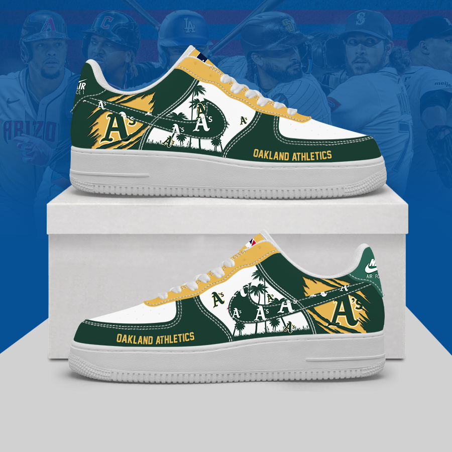 [FLASH SALE] NEW CUSTOMIZED MLB23 OAS OAKLAND ATHLETICS AF1 SHOES