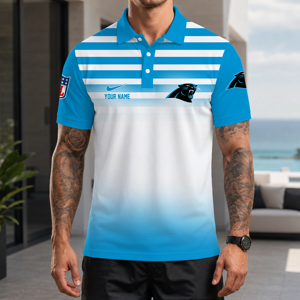 [SPECIAL OFFER] NEW CUSTOMIZED NFL23 CLP CAROLINA PANTHERS POLO SHIRT