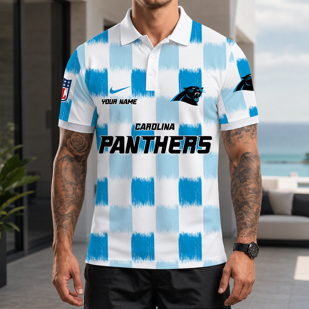[SPECIAL OFFER] NEW CUSTOMIZED NFL23 CLP CAROLINA PANTHERS POLO SHIRT