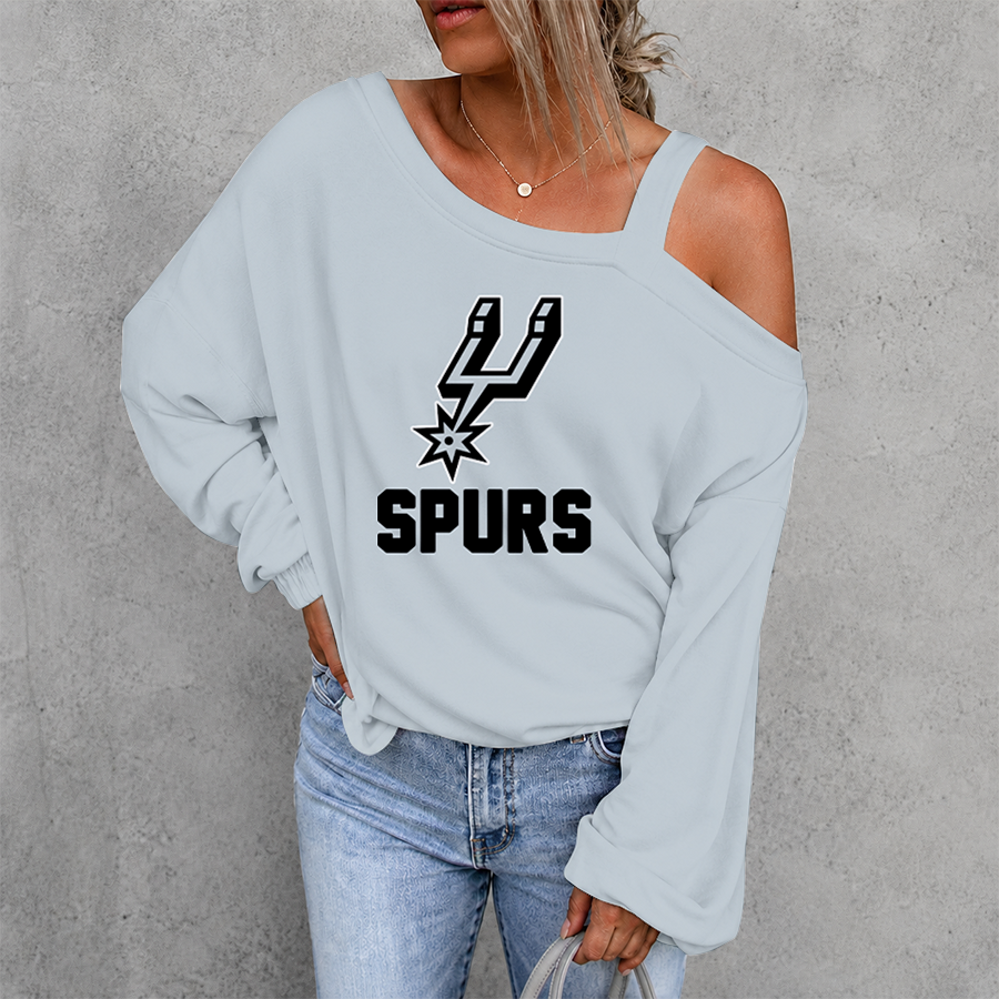[HOT DEAL] NEW CUSTOMIZED NBA23 SAS SAN ANTONIO SPURS DROP SHOULDER SWEATSHIRT