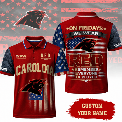 VIRAL EDITON - NEW CUSTOMIZED NFL23 CLP CAROLINA PANTHERS INDEPENDENCE DAY POLO SHIRT, ZIP POLO SHIRT & T-SHIRTS