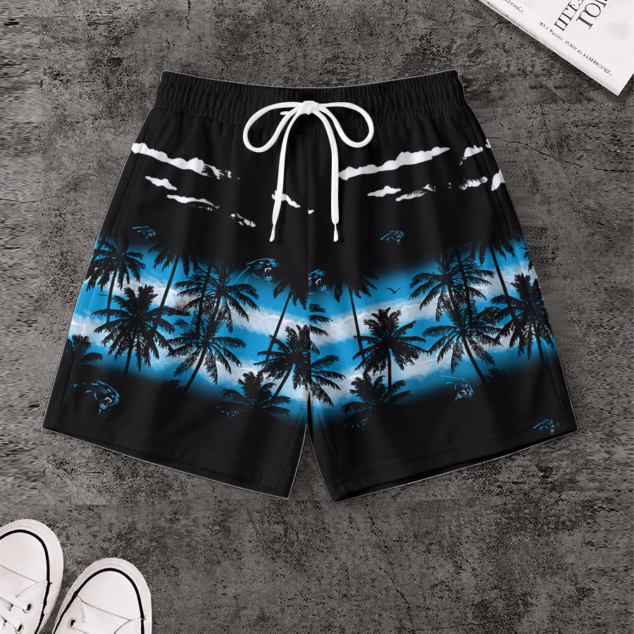 LIMITED EDITION - NEW CUSTOMIZED NFL23 CLP CAROLINA PANTHERS SHORT PANTS