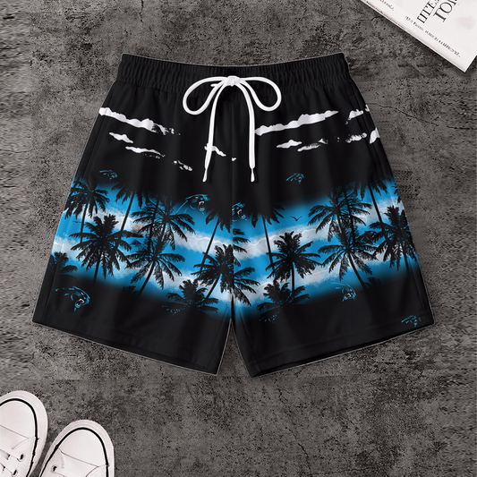 LIMITED EDITION - NEW CUSTOMIZED NFL23 CLP CAROLINA PANTHERS SHORT PANTS