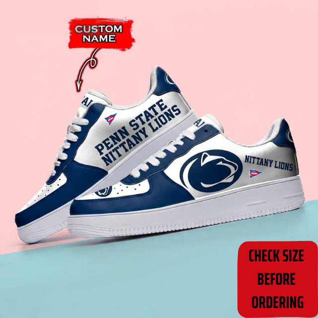 ELITE EDITION - NEW CUSTOMIZED NCAA FBS23 PNL PENN STATE NITTANY LIONS AF1 SHOES