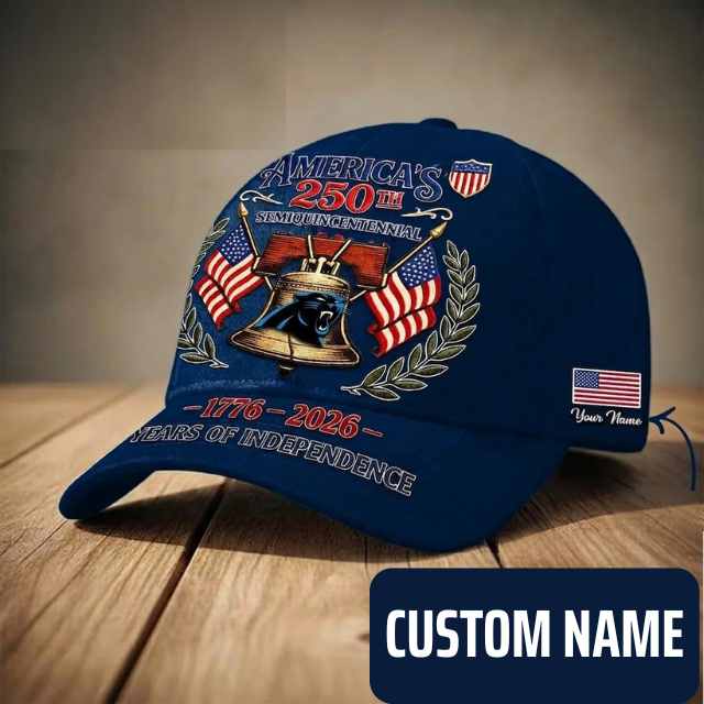 ELITE EDITION - NEW CUSTOMIZED NFL23 CLP CAROLINA PANTHERS INDEPENDENCE DAY CAP