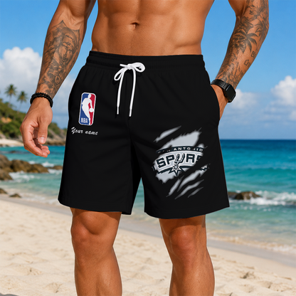 LIMITED EDITION - NEW CUSTOMIZED NBA23 SAS SAN ANTONIO SPURS SHORT PANTS