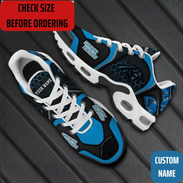 VIRAL EDITION - NEW CUSTOMIZED NFL23 CLP CAROLINA PANTHERS AIR MAX PLUS SNEAKERS