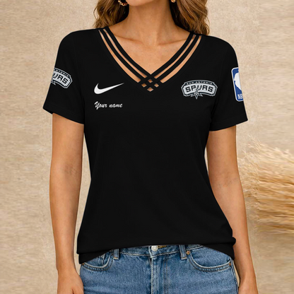 [HOT DEAL] NEW CUSTOMIZED NBA23 SAS SAN ANTONIO SPURS V-NECK SHIRT