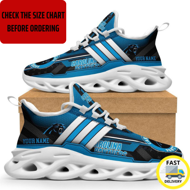 EXCLUSIVE EDITION - NEW CUSTOMIZED NFL23 CLP CAROLINA PANTHERS MAX SOUL SHOES