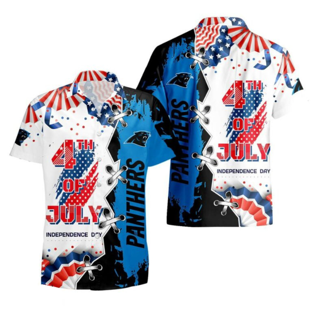 MEGA SALE - NEW CUSTOMIZED NFL23 CLP CAROLINA PANTHERS INDEPENDENCE DAY HAWAIIAN SHIRT