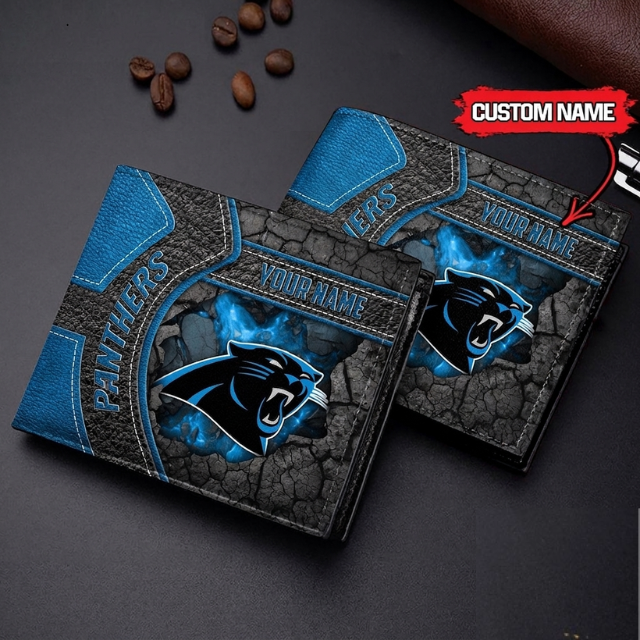 VIRAL SALE - NEW CUSTOMIZED NFL23 CLP CAROLINA PANTHERS LEATHER WALLET