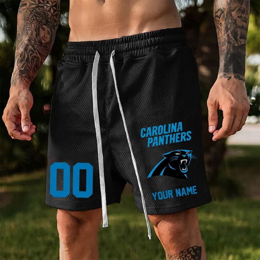 ELITE EDITION - NEW CUSTOMIZED NFL23 CLP CAROLINA PANTHERS SHORT PANTS