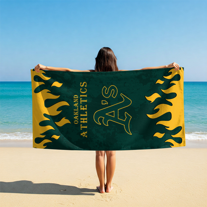 LIMITED EDITION - NEW CUSTOMIZED MLB23 OAS OAKLAND ATHLETICS BEACH TOWEL FOR FAN